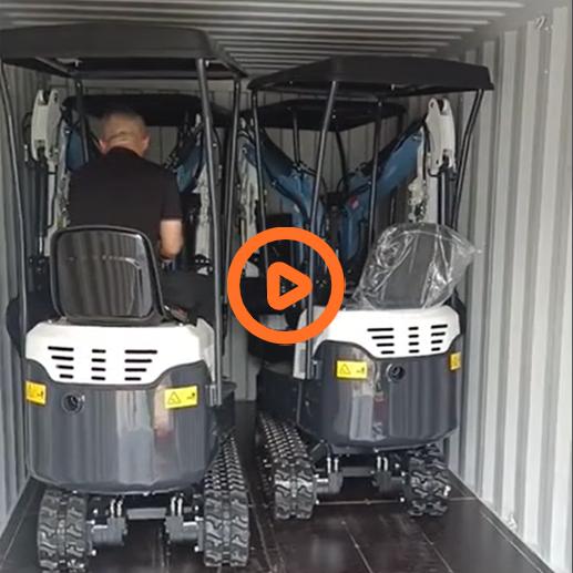 40HQ container 1 ton mini excavator small digger china good quality ...