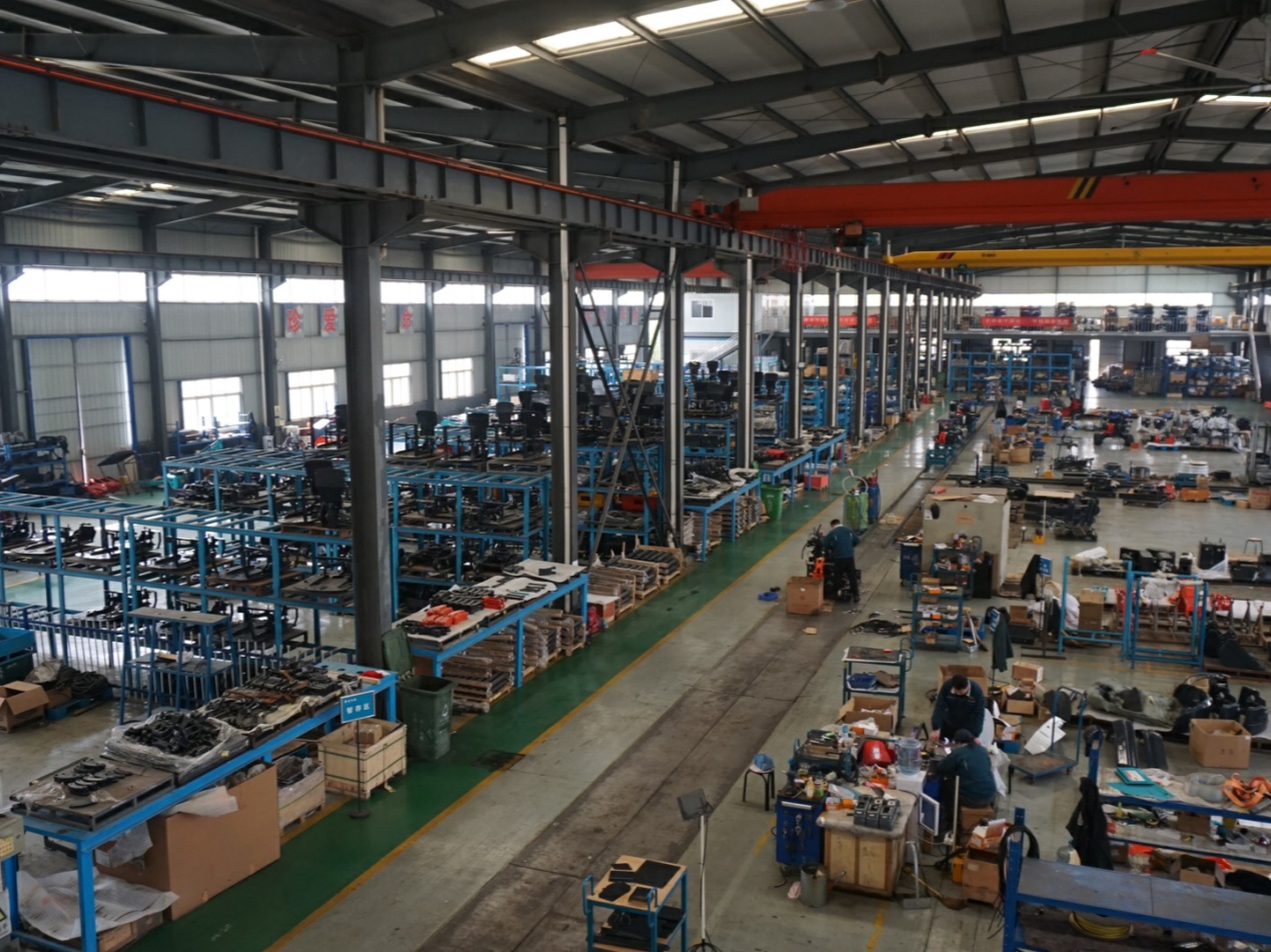 Explore the mini excavator assembly workshop